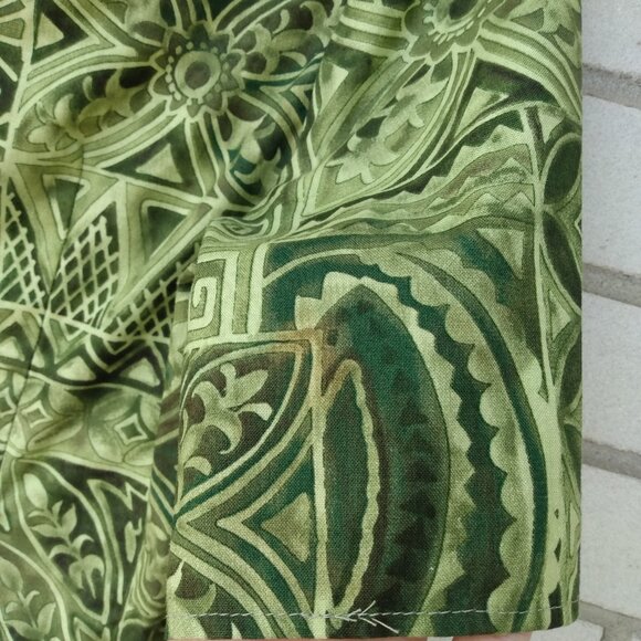 Amish Mennonite NO Cape Dress 36"B 32.5"W Handmade Modest Green Tropical - Picture 7 of 9